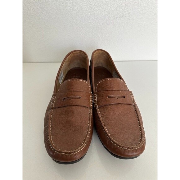 Cole Haan Kolin Limit Tan Tumbled Penny Loafer Pebbled Leather Brown Men's 13 - Picture 4 of 11
